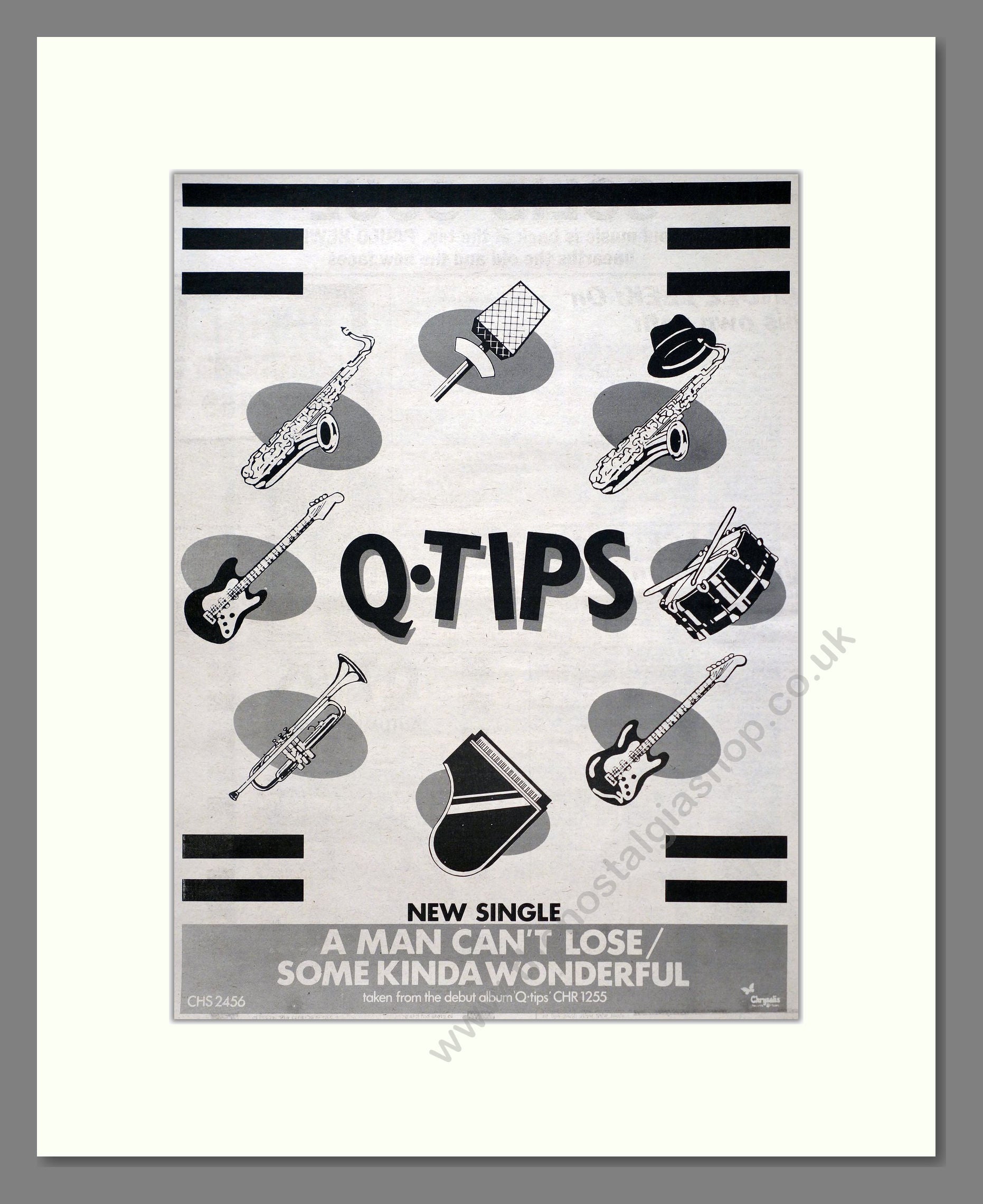 Q-Tips - A Man Can't Lose. Vintage Advert 1980 (ref AD20639)