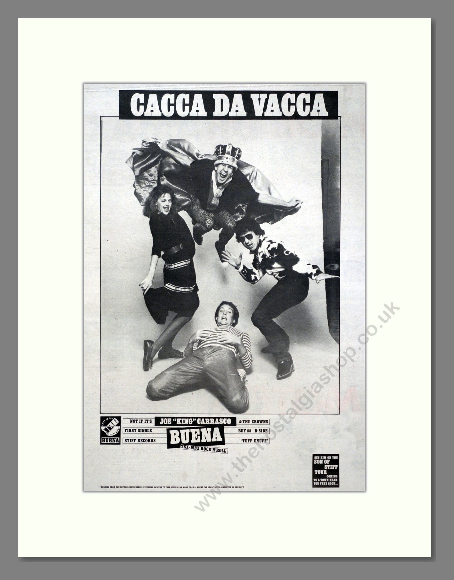 Joe King Carrasco - Buena. Vintage Advert 1980 (ref AD20641)