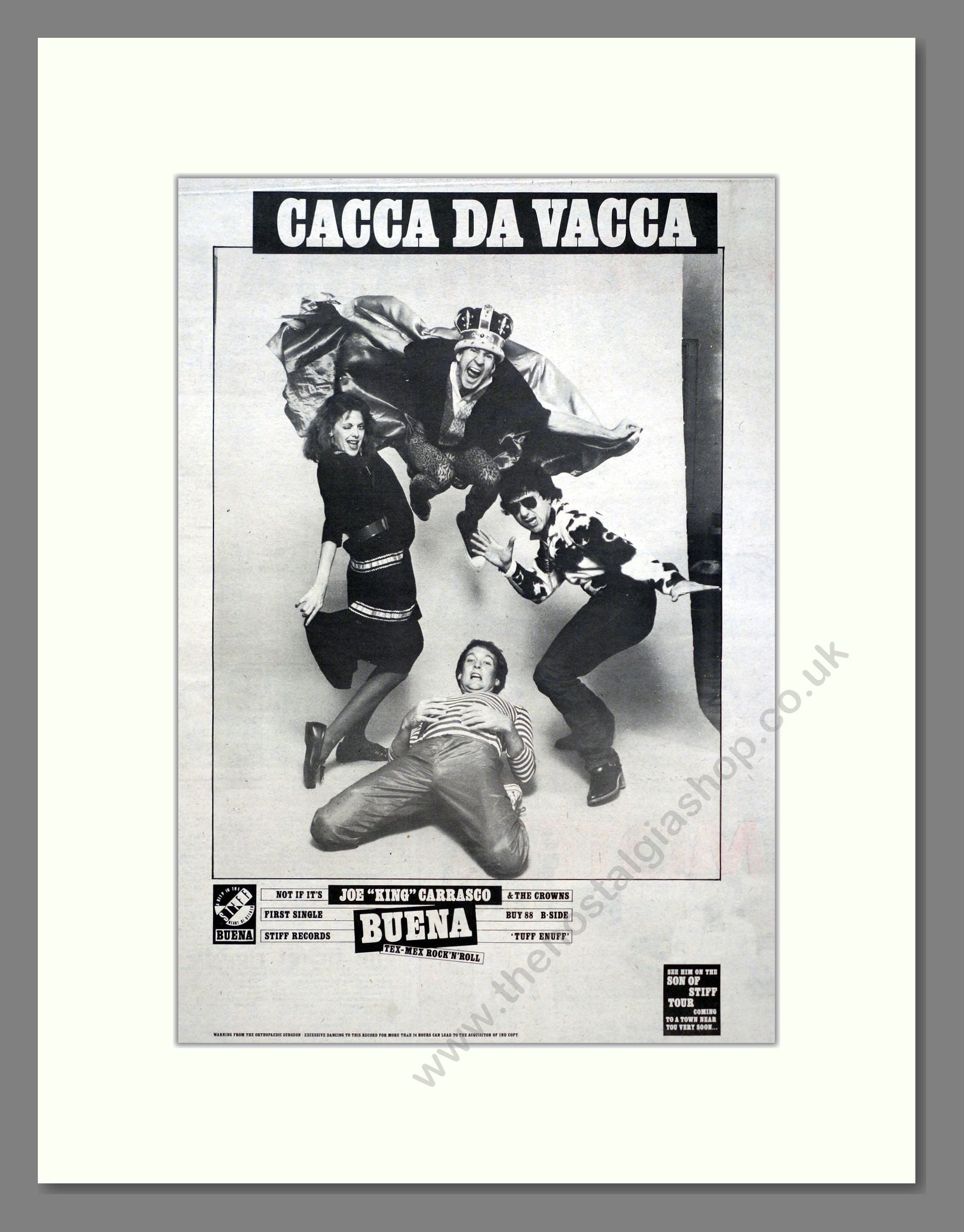 Joe King Carrasco - Buena. Vintage Advert 1980 (ref AD20641)