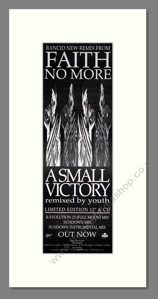 Faith No More - A Small Victory. Vintage Advert 1992 (ref AD201399)