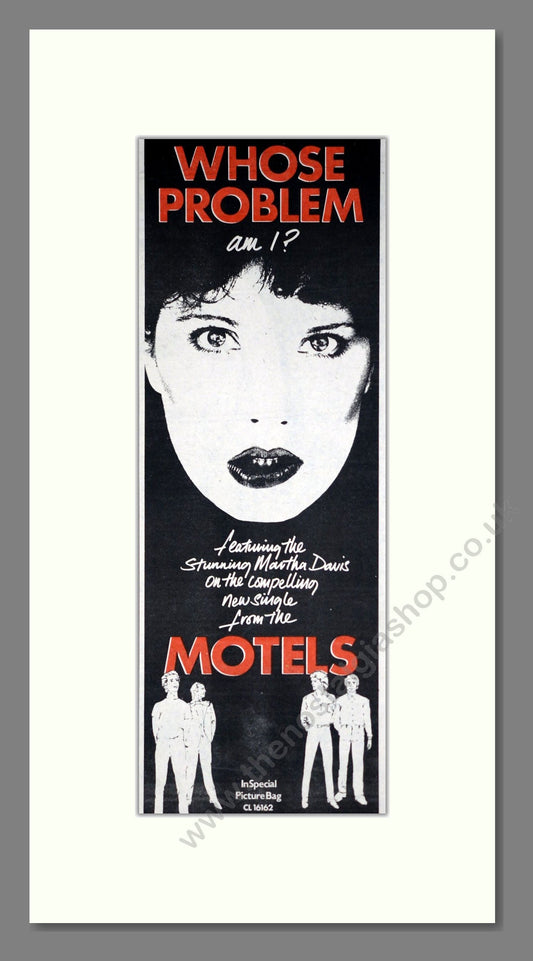 Motels (The) - Whose Problem Am I?. Vintage Advert 1980 (ref AD201403)