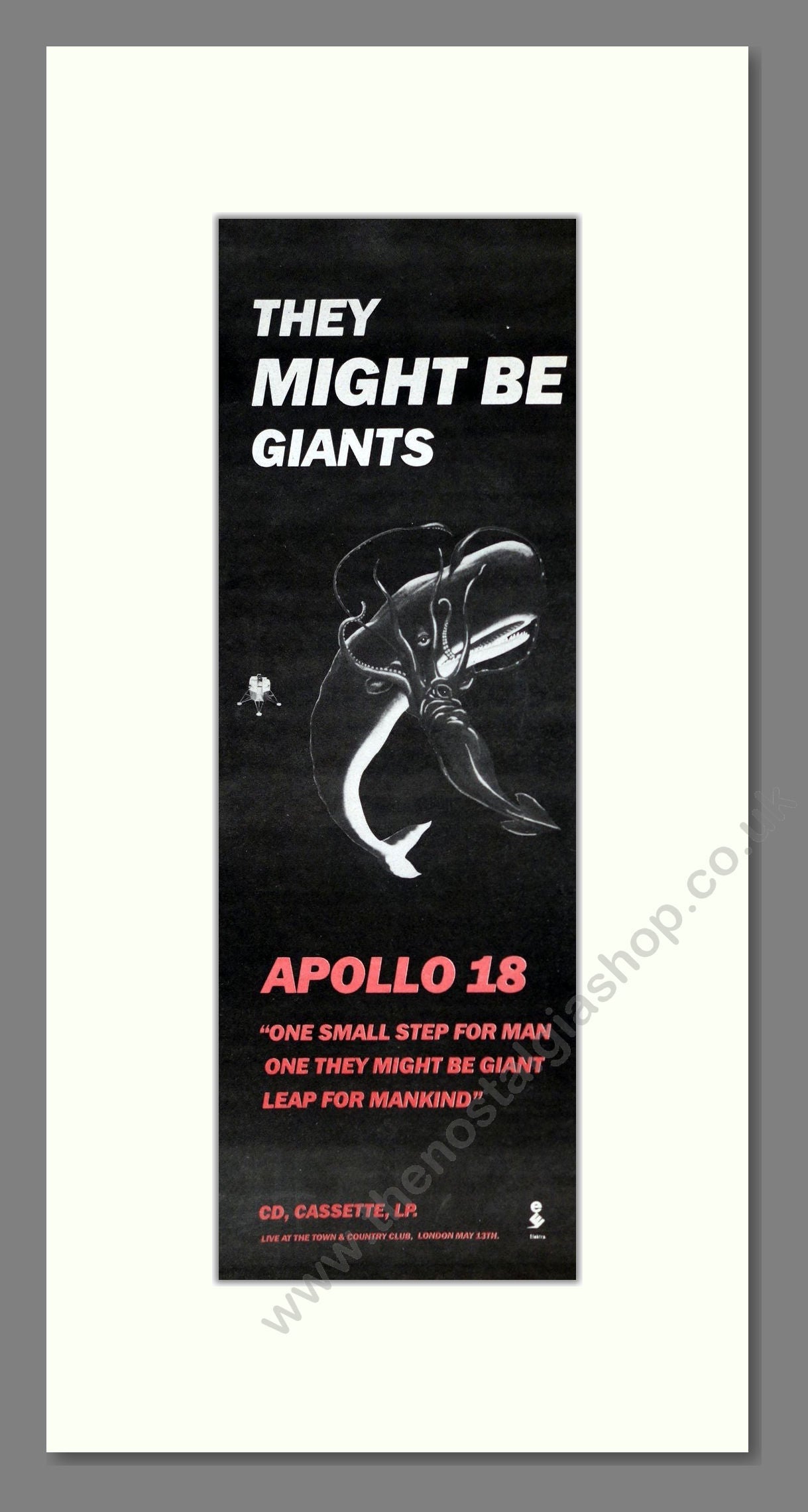 They Might Be Giants - Apollo 18. Vintage Advert 1992 (ref AD201410)