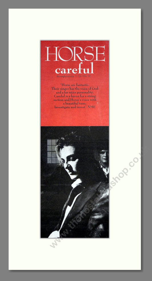 Horse - Careful. Vintage Advert 1990 (ref AD201412)