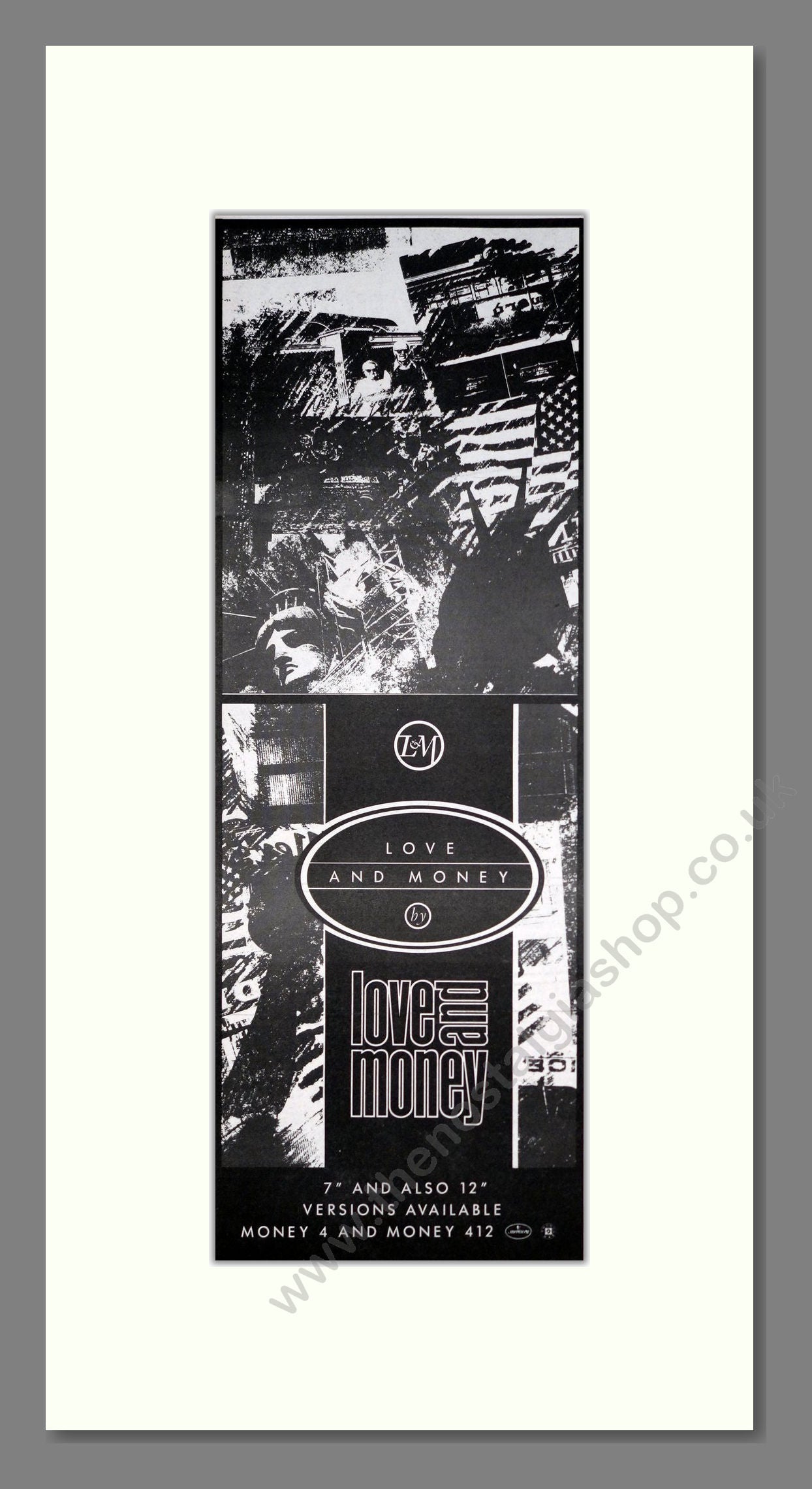 Love And Money - Self Titled. Vintage Advert 1987 (ref AD201429)
