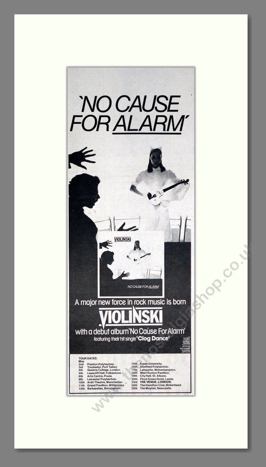 Violinski - No Cause For Alarm. Vintage Advert 1979 (ref AD201432)