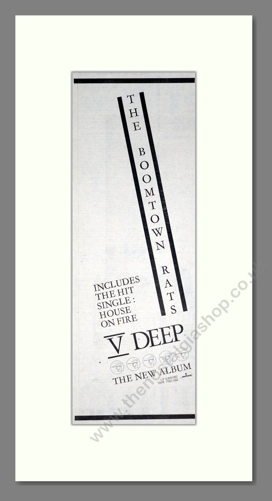 Boomtown Rats (The) - V Deep. Vintage Advert 1982 (ref AD201434)