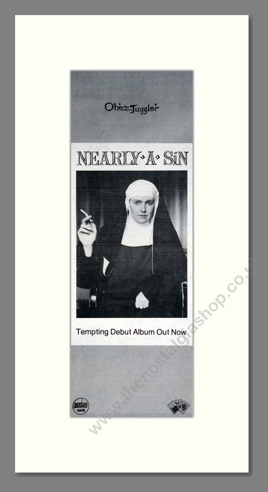 One The Juggler - Nearly A Sin. Vintage Advert 1984 (ref AD201436)