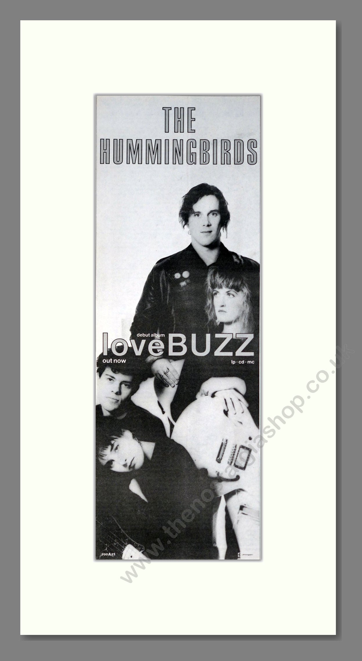 Hummingbirds (The) - LoveBUZZ. Vintage Advert 1990 (ref AD201471)