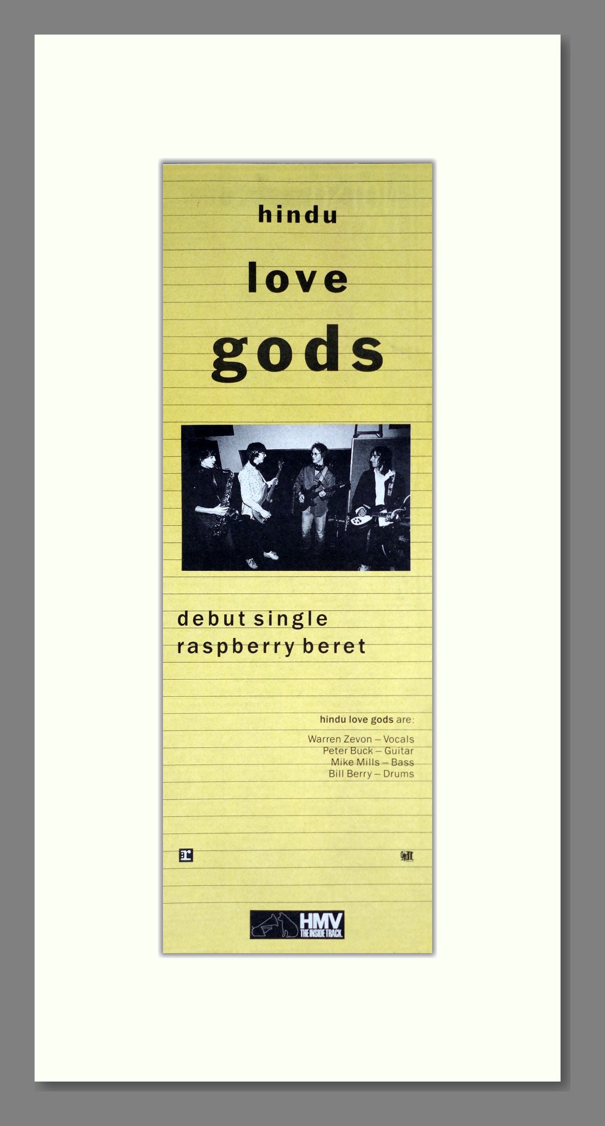 Hindu Love Gods - Raspberry Beret. Vintage Advert 1990 (ref AD201486)