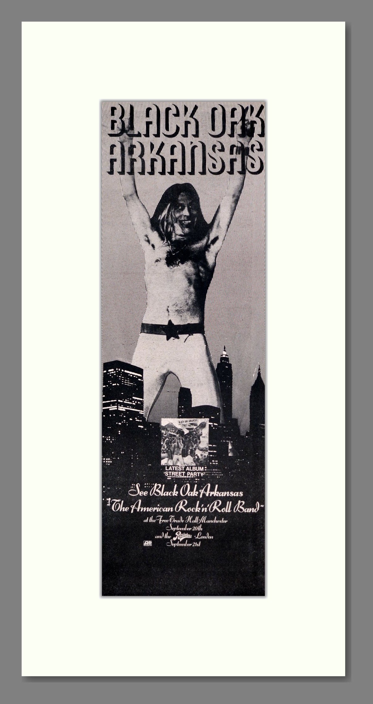 Black Oak Arkansas - Street Party. Vintage Advert 1974 (ref AD201493)