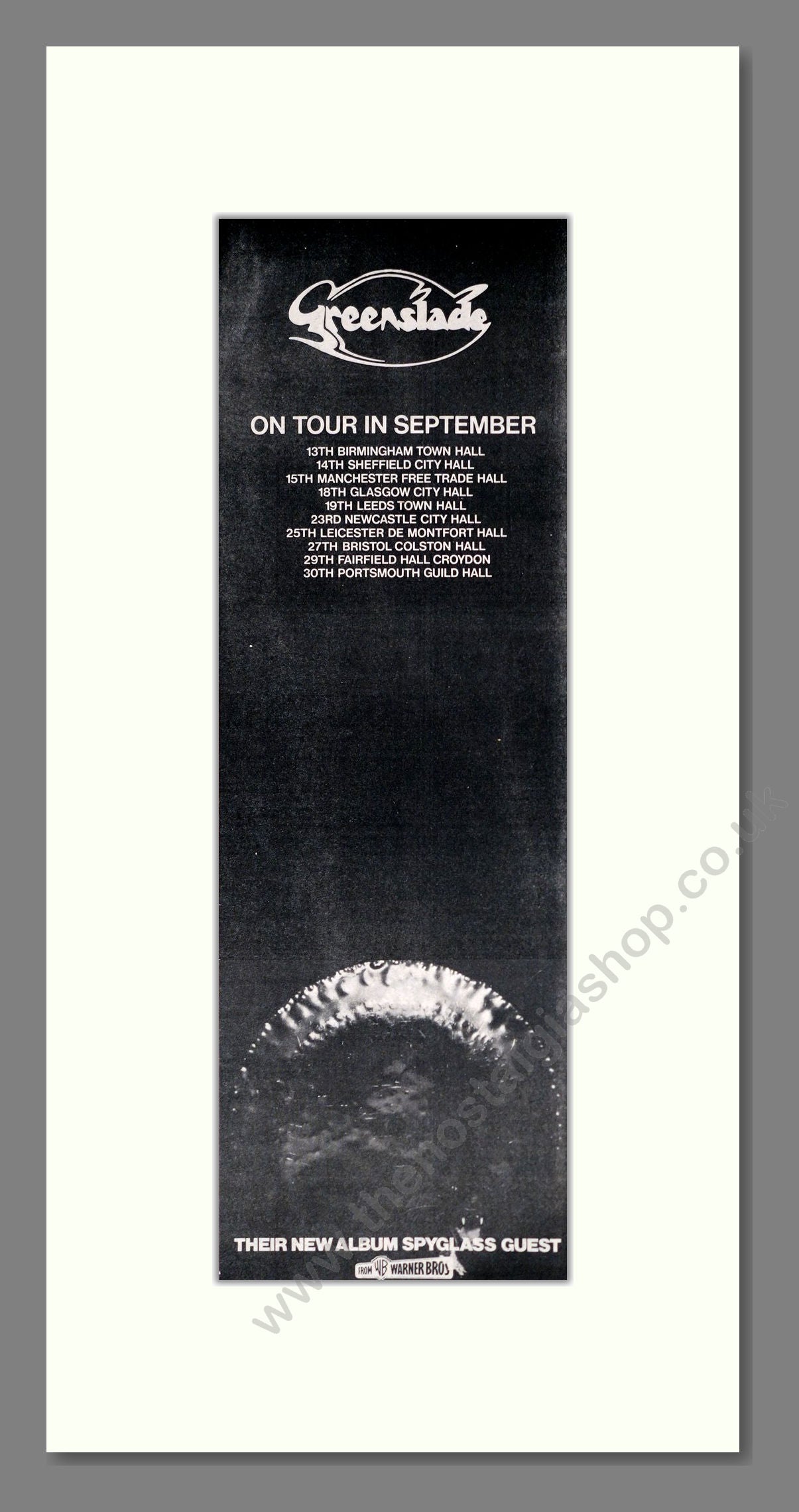 Greenslade - UK Tour. Vintage Advert 1974 (ref AD201494)