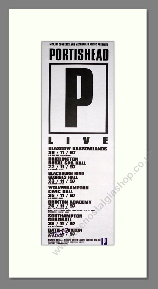 Portishead - UK Tour. Vintage Advert 1997 (ref AD201497)