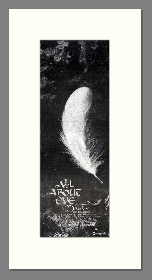 All About Eve - December. Vintage Advert 1989 (ref AD201513)