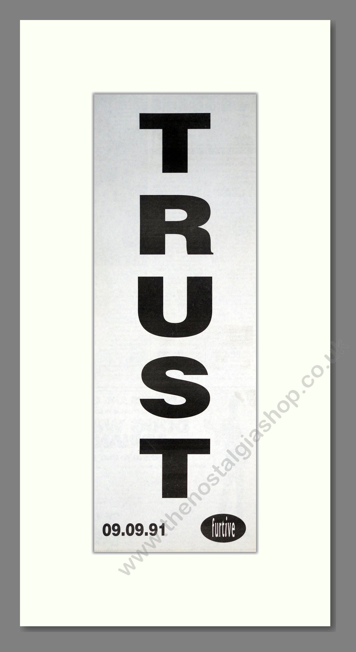 Neds Atomic Dustbin - Trust. Vintage Advert 1991 (ref AD201515)