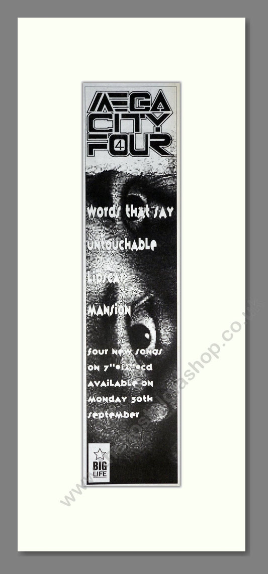 Mega City Four - Words That Say. Vintage Advert 1991 (ref AD201531)
