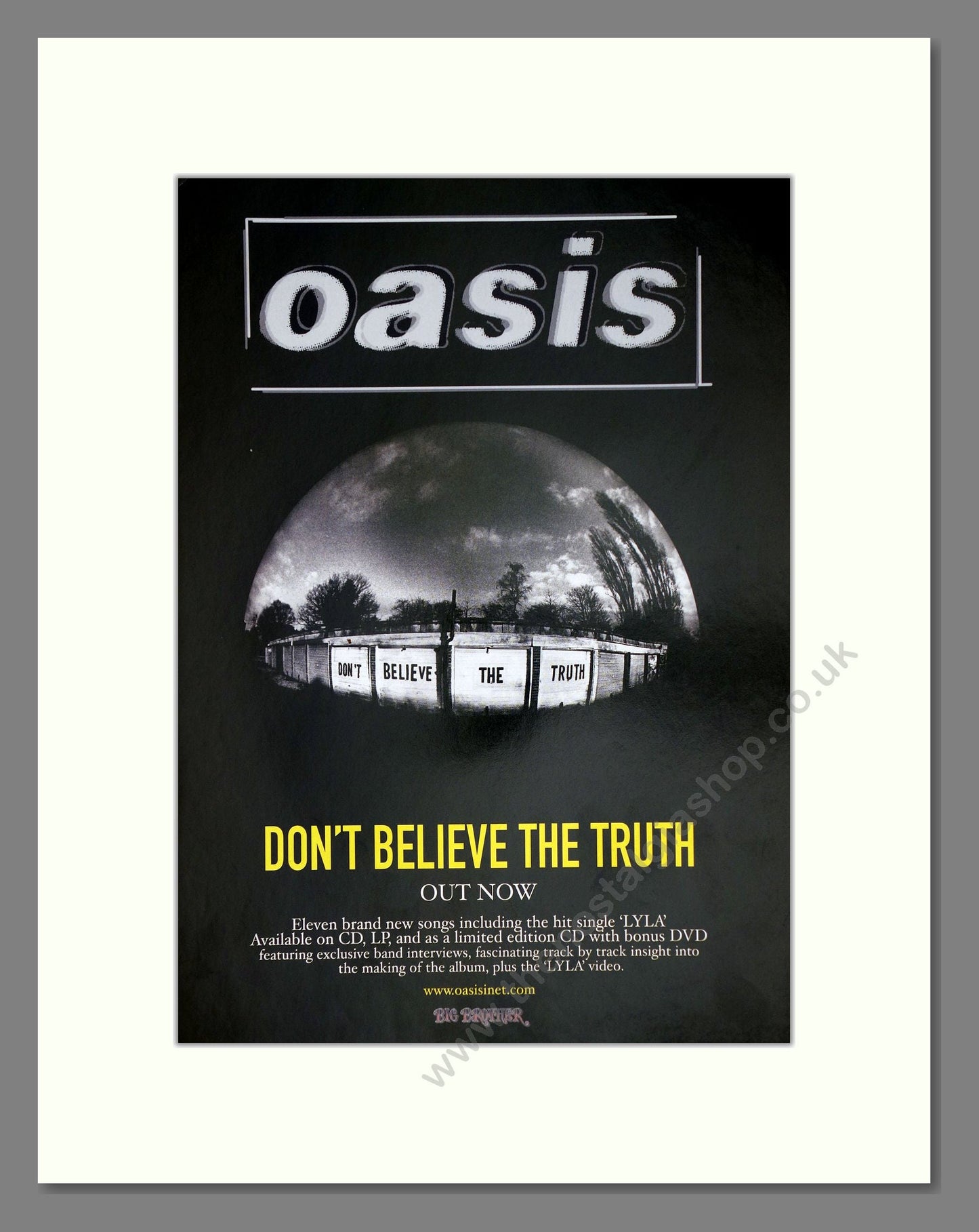 Oasis - Don't Believe The Truth. Vintage Advert 2005 (ref AD63679)