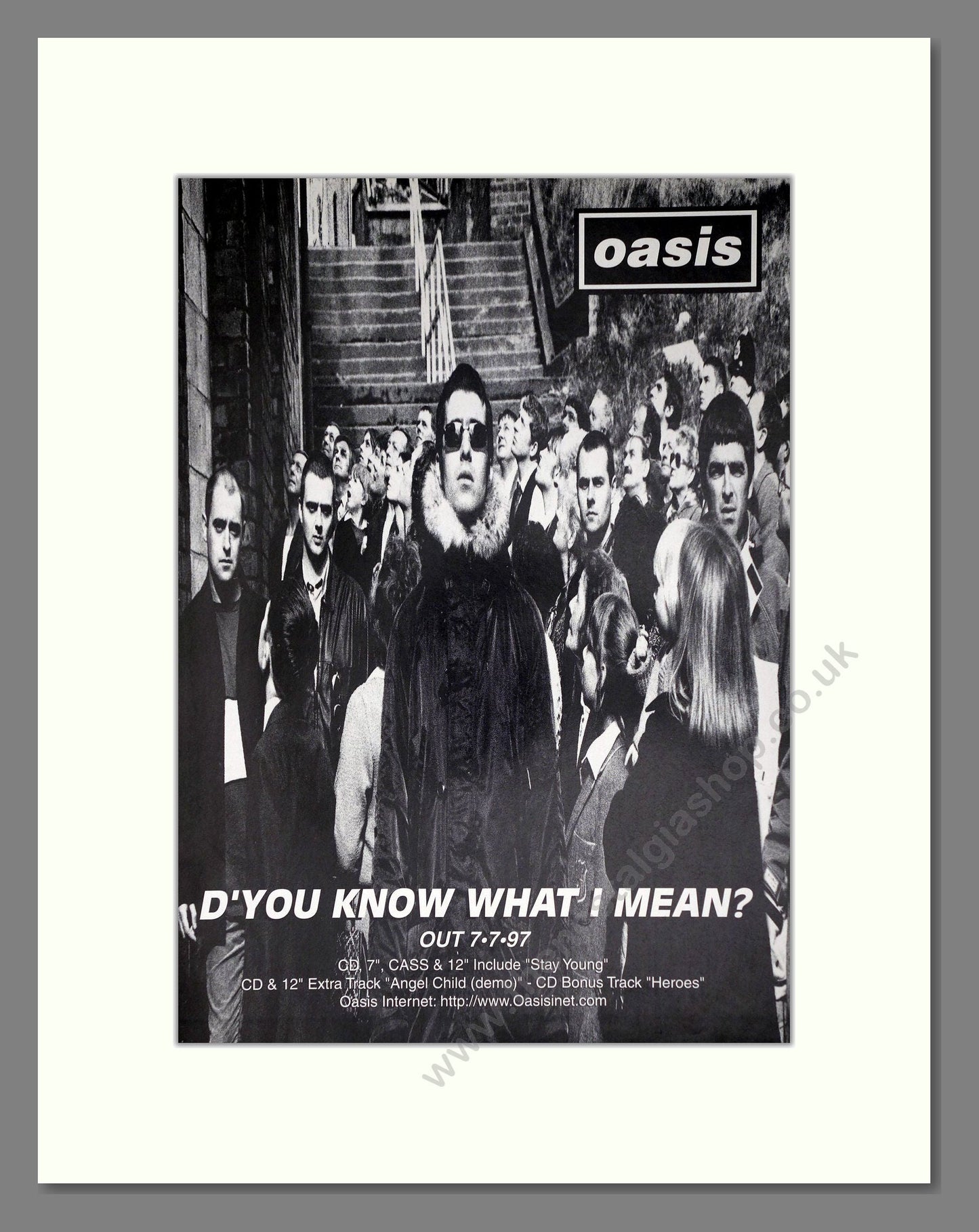 Oasis - D'You Know What I Mean?. Vintage Advert 1997 (ref AD63687)