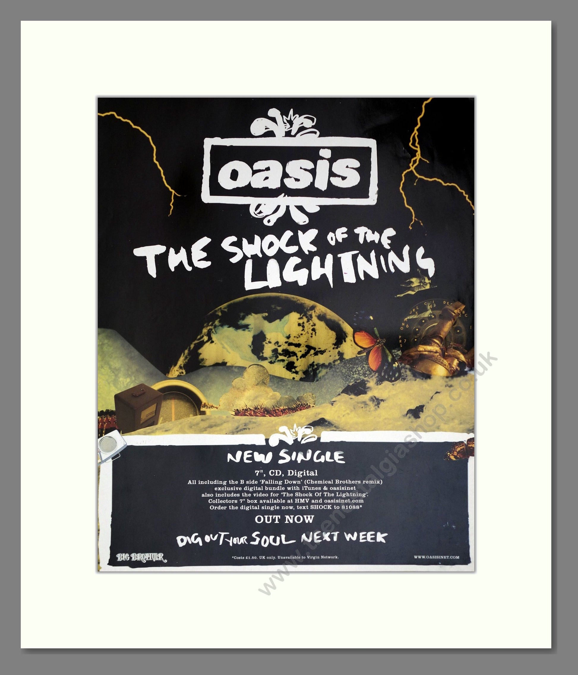 Oasis - The Shock Of The Lightning. Vintage Advert 2008 (ref AD63688)