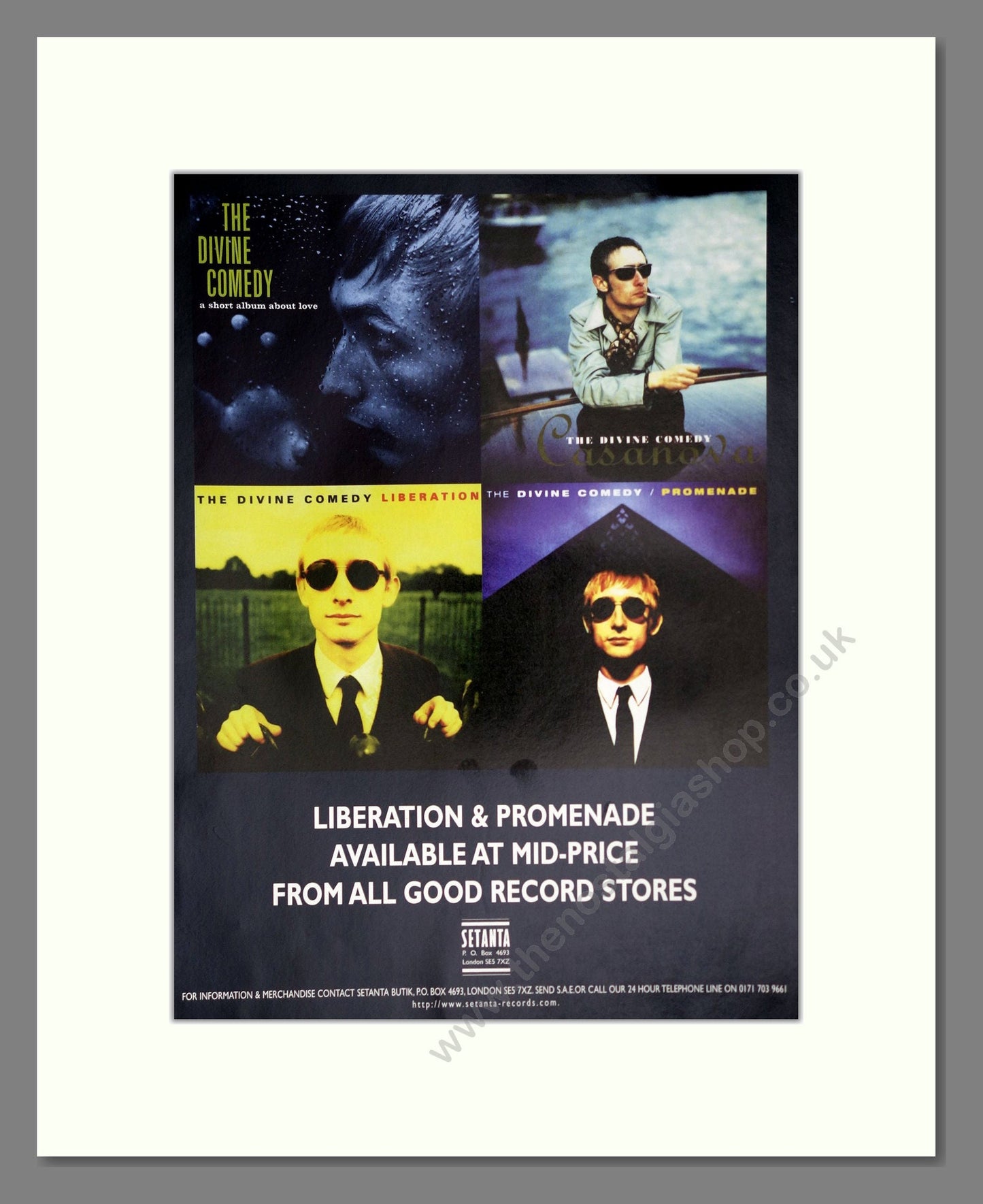 Divine Comedy (The) - Liberation / Promenade. Vintage Advert 1997 (ref AD63700)