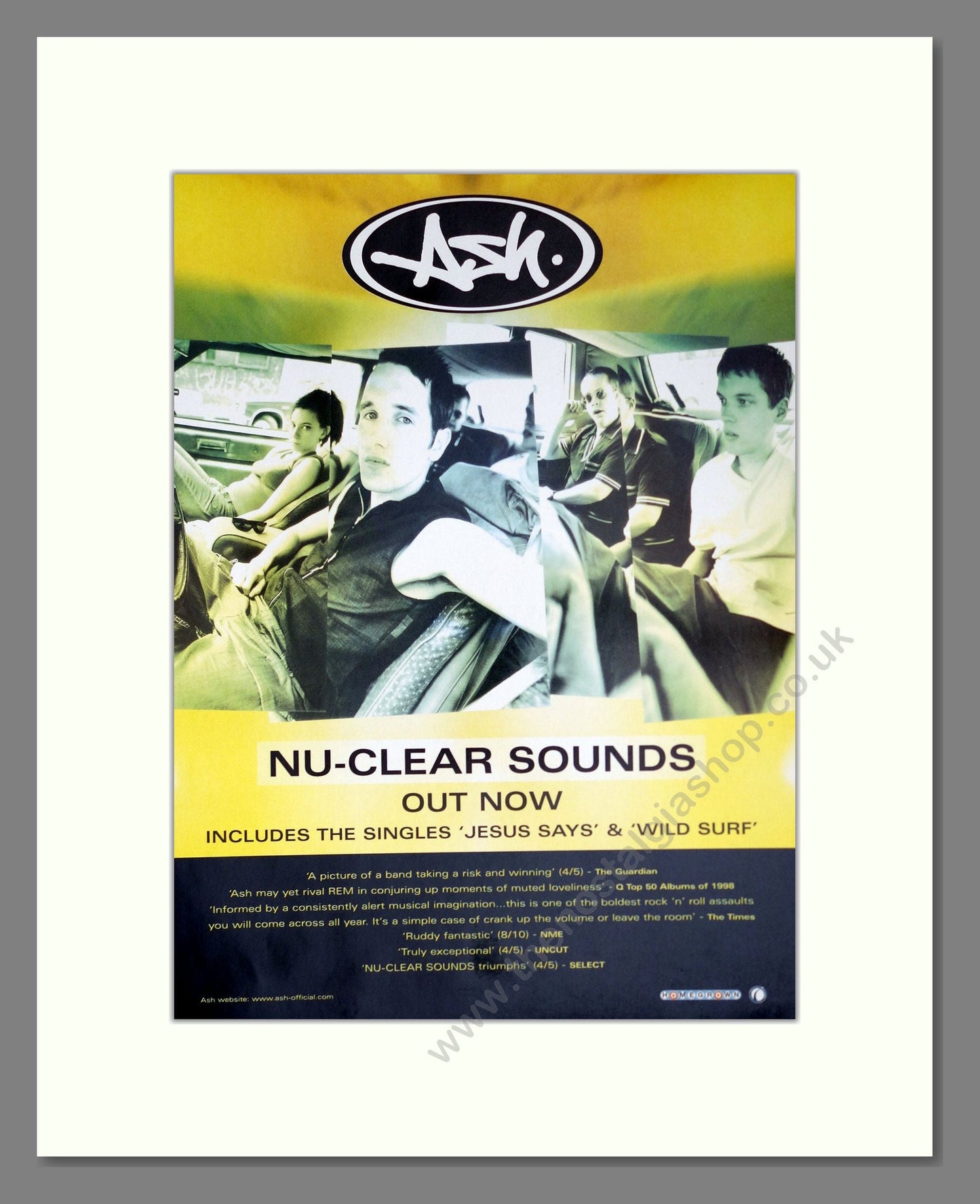 Ash - Nu-clear Sounds. Vintage Advert 1999 (ref AD63703)