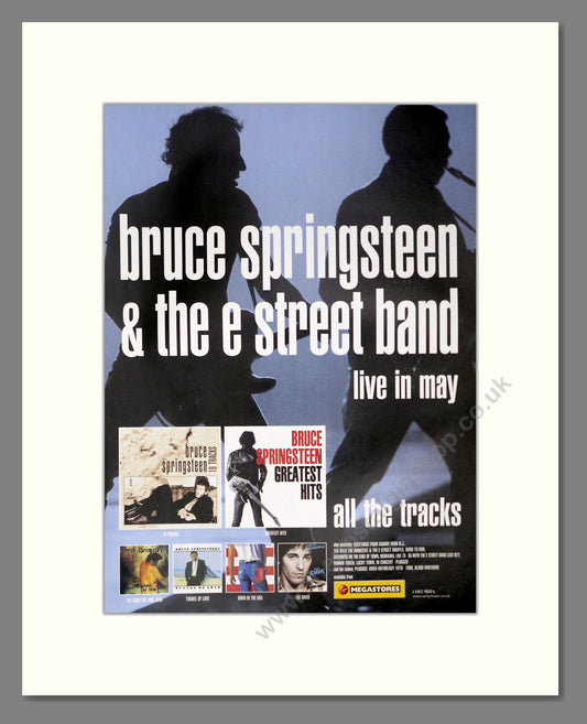 Bruce Springsteen - Live In May / Various Albums. Vintage Advert 1999 (ref AD63723)