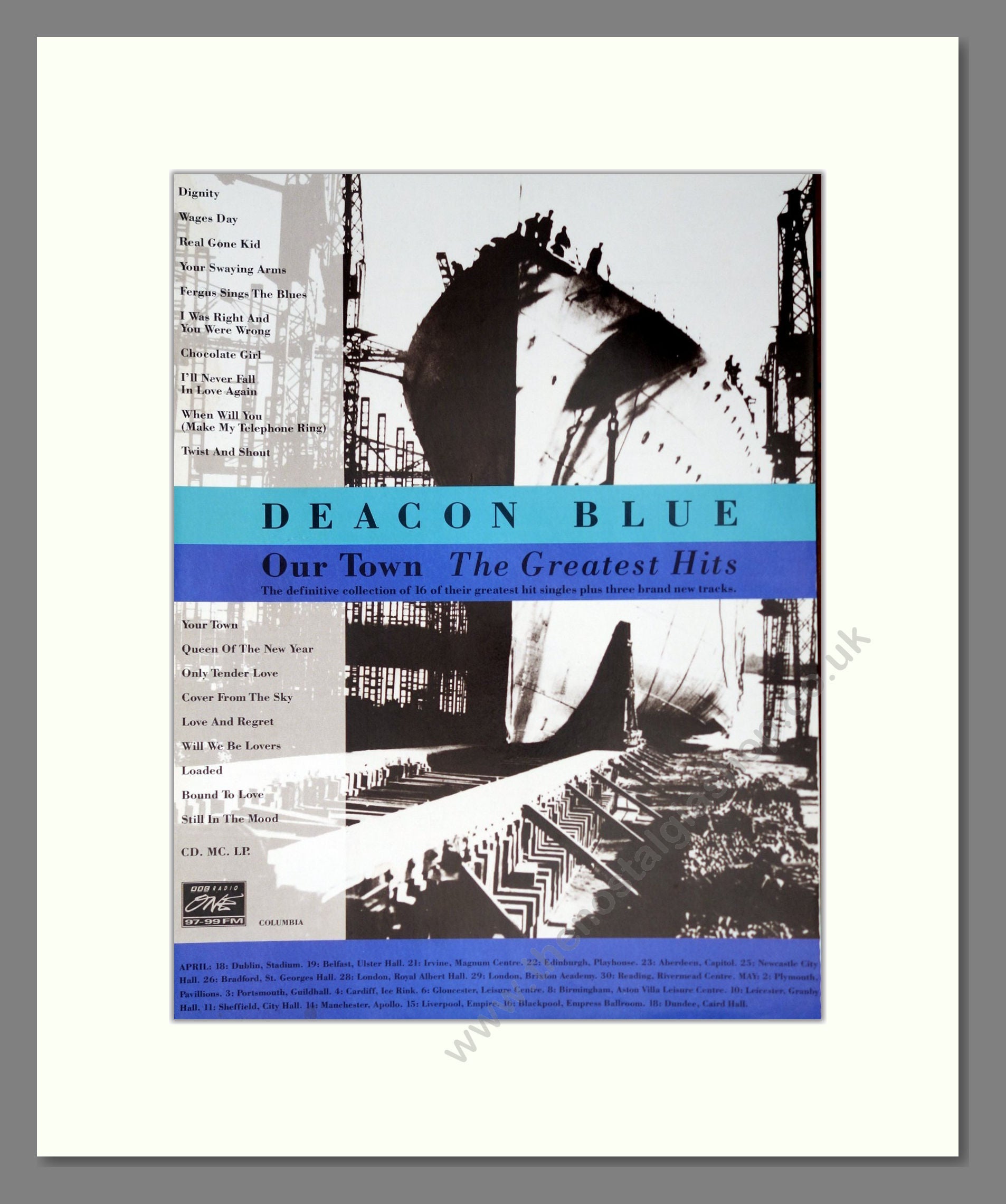 Deacon Blue - Greatest Hits. Vintage Advert 1994 (ref AD63730)