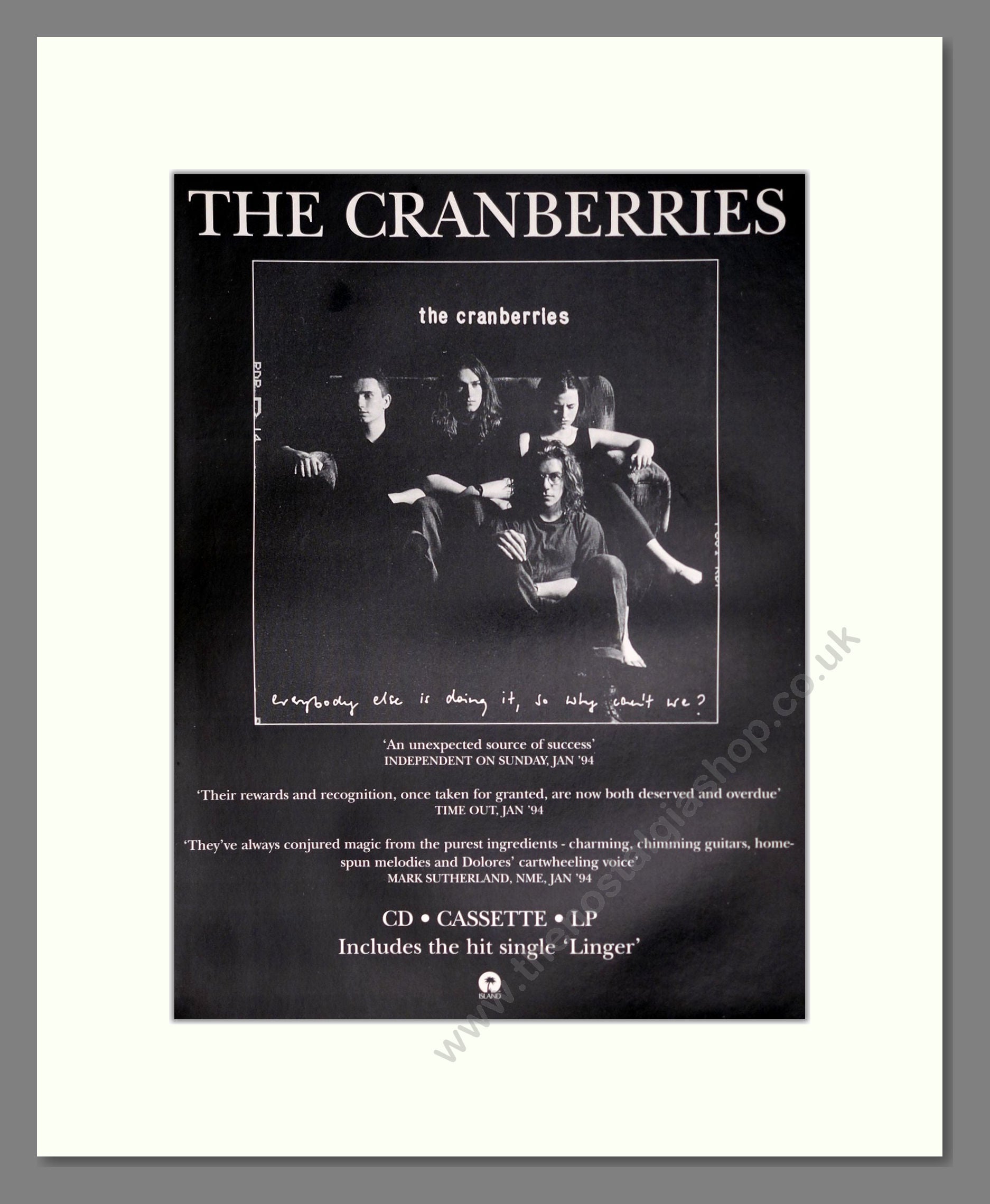 Cranberries (The) - Everybody Else Is Doing It So Why Can't We. Vintage Advert 1994 (ref AD63731)