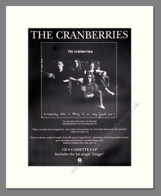 Cranberries (The) - Everybody Else Is Doing It So Why Can't We. Vintage Advert 1994 (ref AD63731)