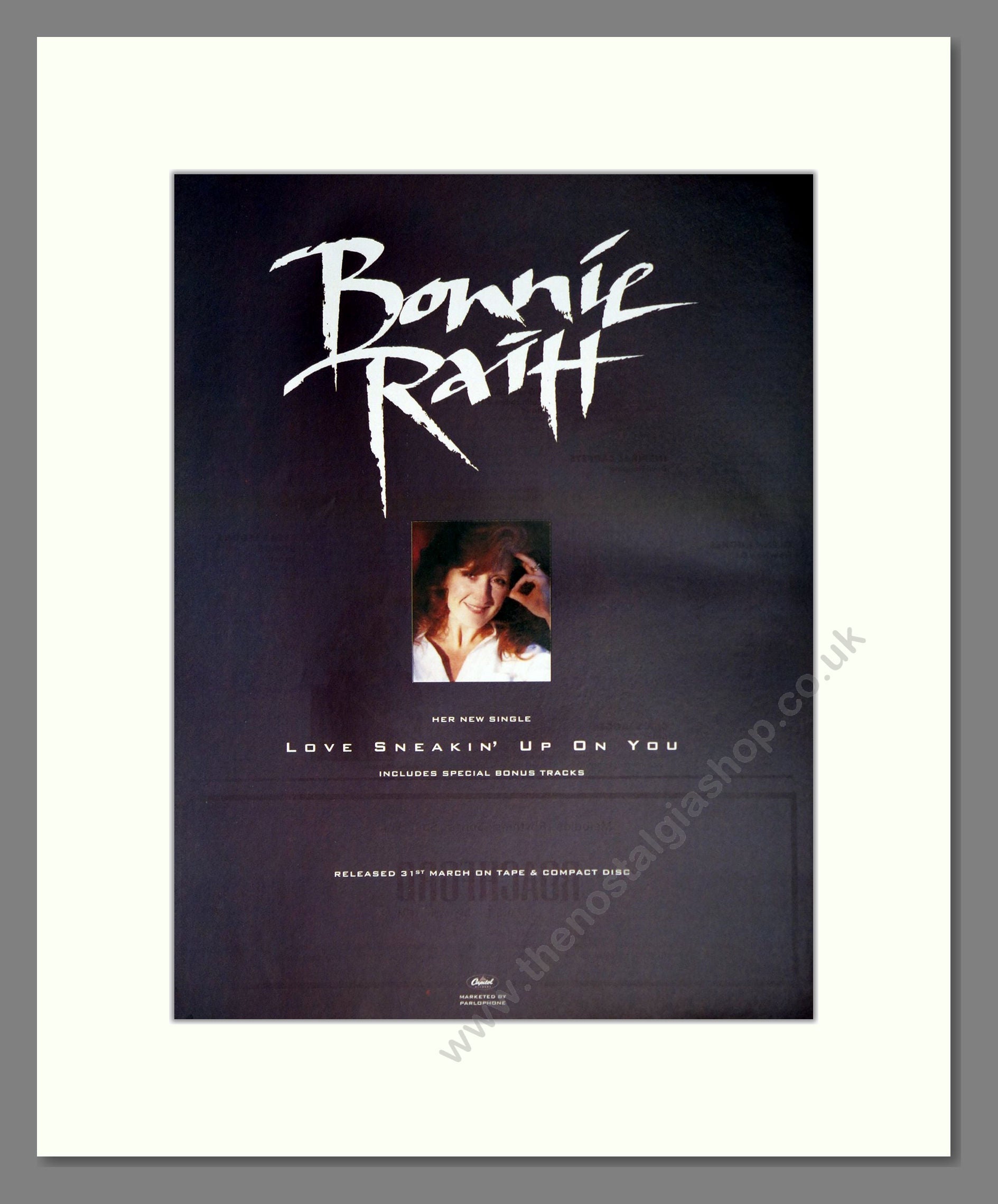 Bonnie Raitt - Love Sneakin Up On You. Vintage Advert 1994 (ref AD63733)