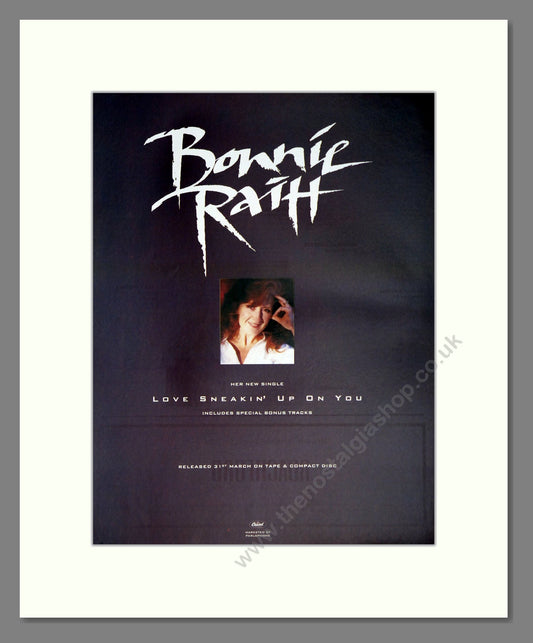 Bonnie Raitt - Love Sneakin Up On You. Vintage Advert 1994 (ref AD63733)