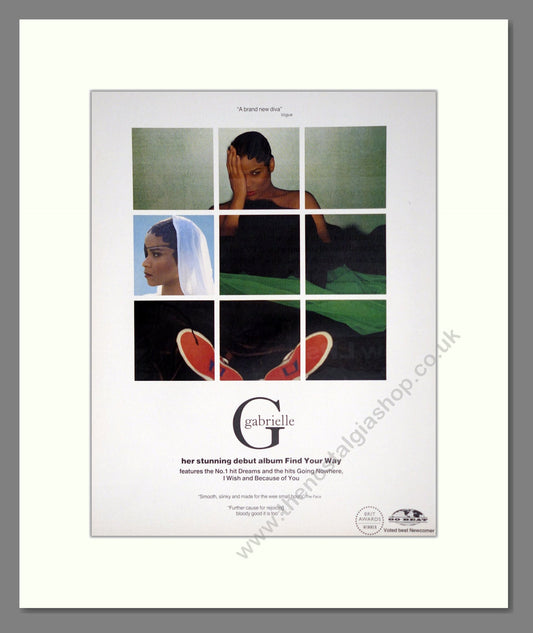 Gabrielle - Find Your Way. Vintage Advert 1994 (ref AD63735)