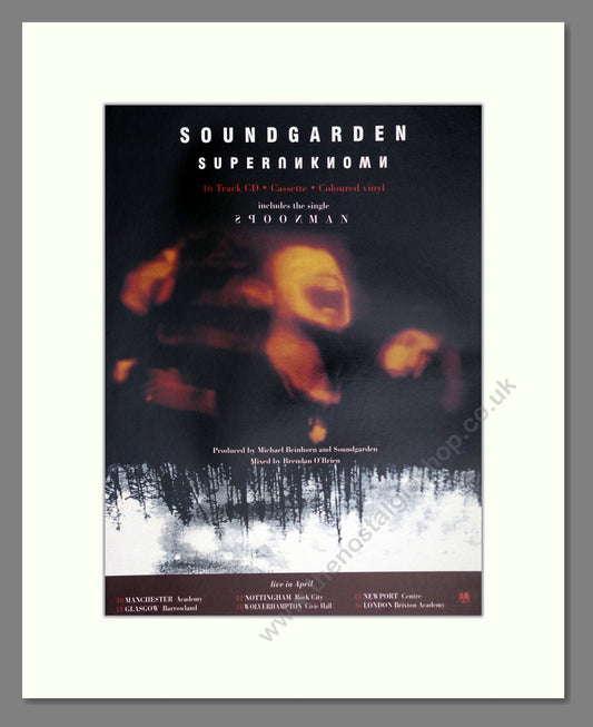 Soundgarden - Superunknown. Vintage Advert 1994 (ref AD63739)