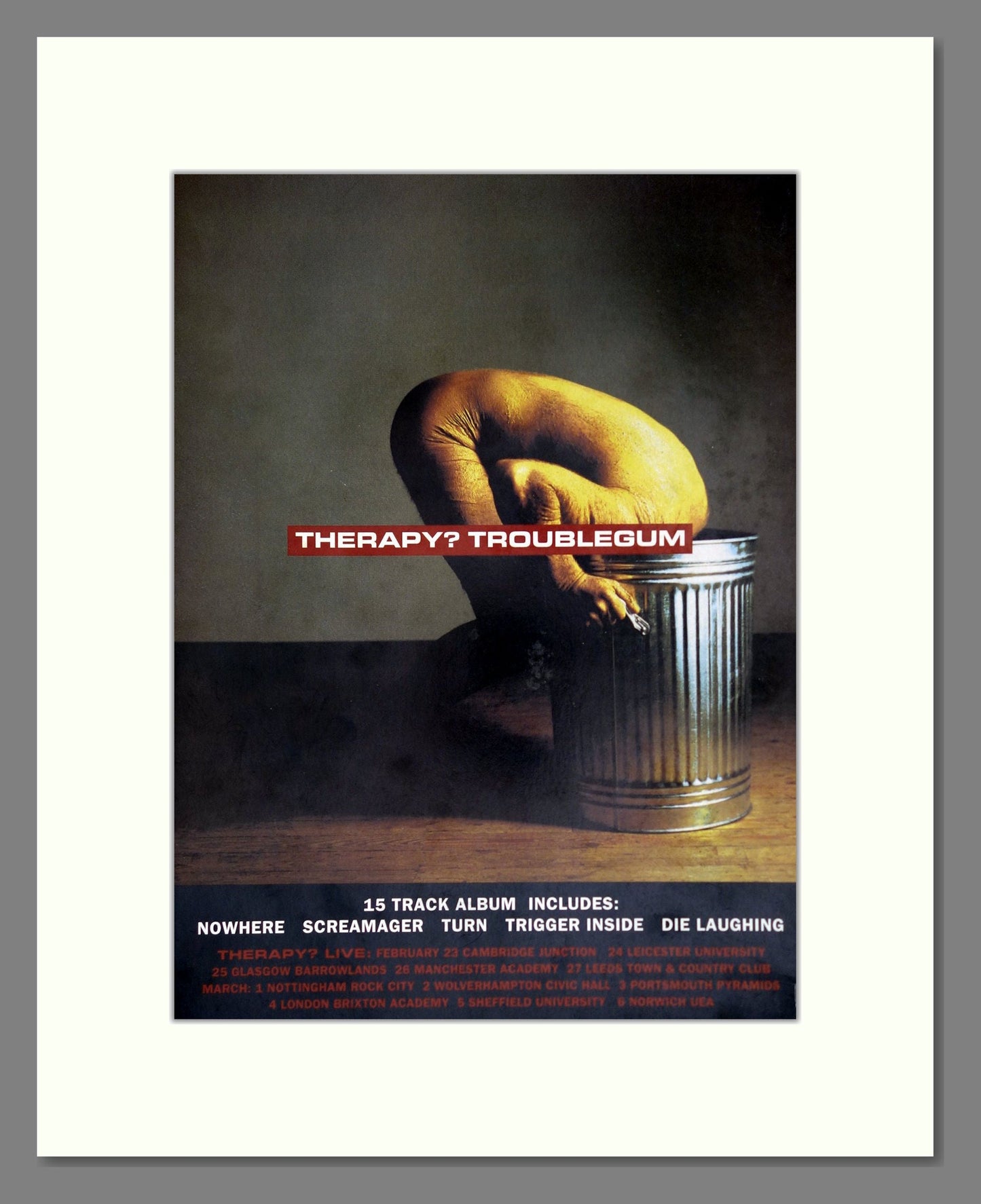 Therapy - Troublegum. Vintage Advert 1994 (ref AD63740)