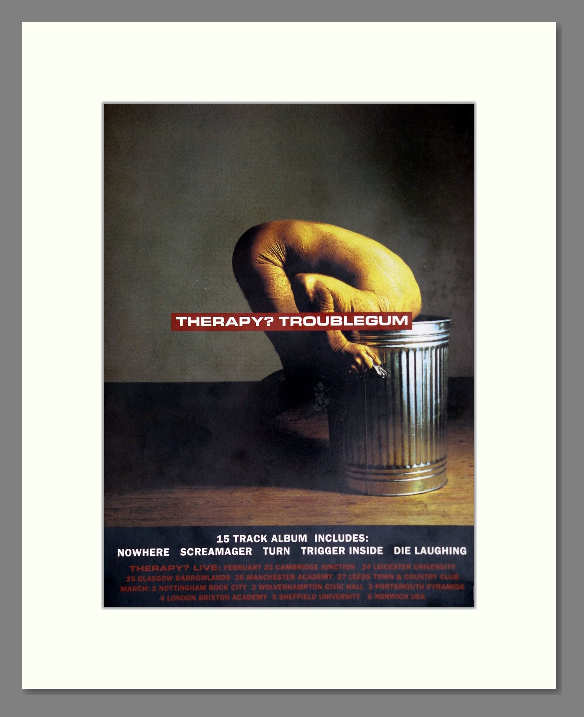 Therapy - Troublegum. Vintage Advert 1994 (ref AD63740)