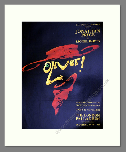 Oliver (Musical) - At The London Palladium. Vintage Advert 1994 (ref AD63743)