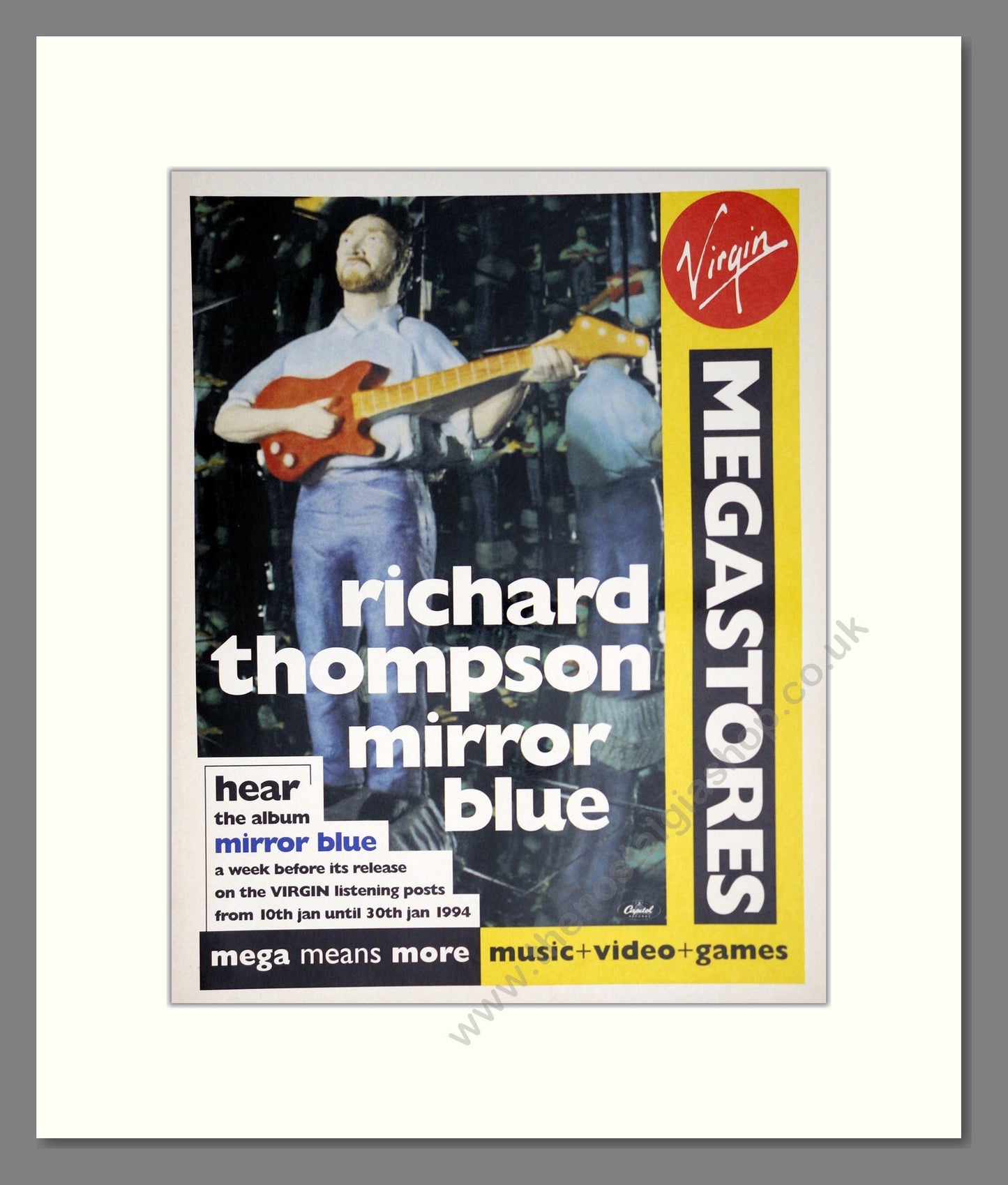 Richard Thompson - Mirror Blue. Vintage Advert 1994 (ref AD63745)