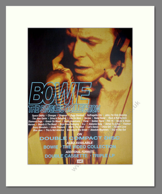 David Bowie - The Singles Collection. Vintage Advert 1994 (ref AD63752)