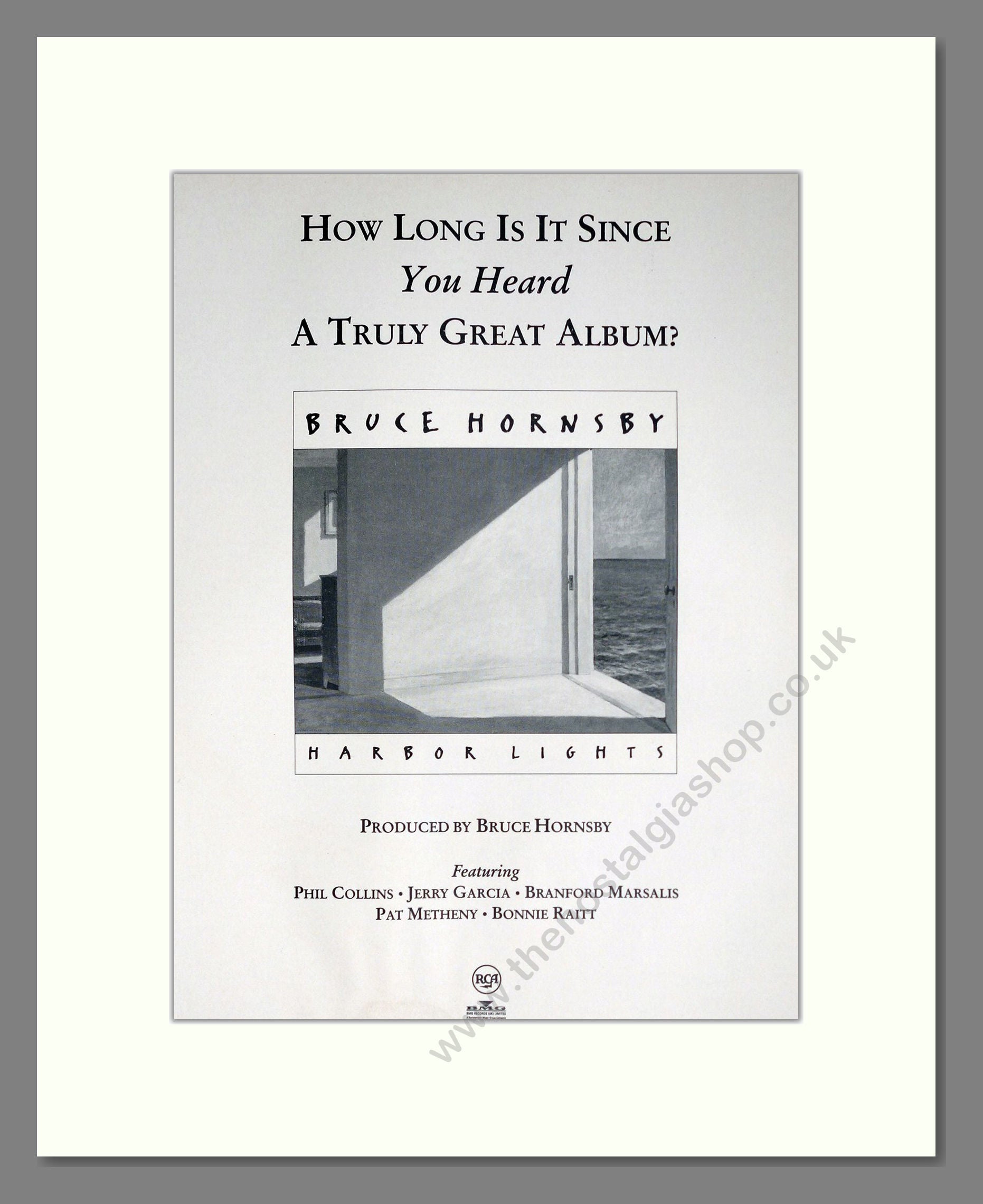 Bruce Hornsby - Harbor Lights. Vintage Advert 1993 (ref AD63757)