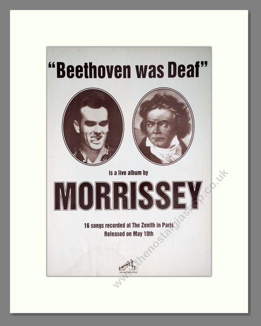 Morrissey - Beethoven Was Deaf. Vintage Advert 1993 (ref AD63760)