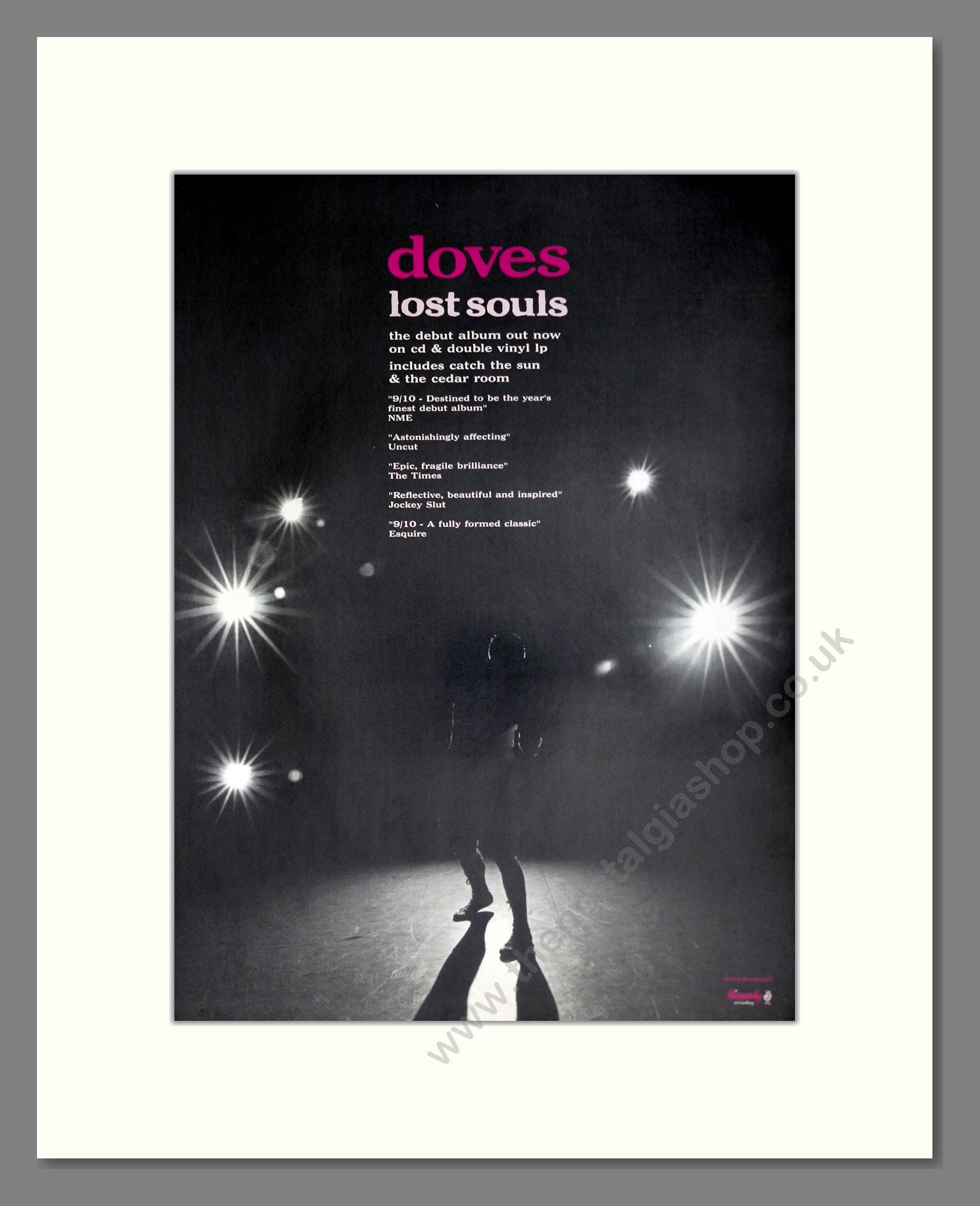 Doves - Lost Souls. Vintage Advert 2000 (ref AD63761)