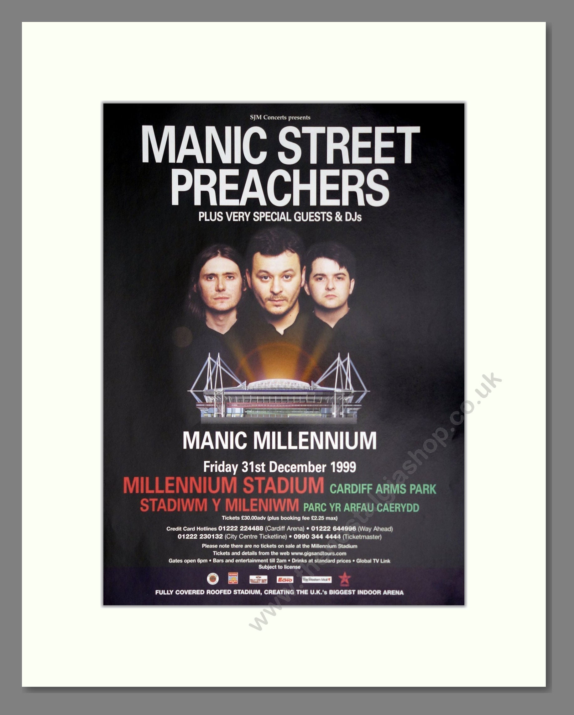 Manic Street Preachers - Millennium Stadium. Vintage Advert 1999 (ref AD63768)