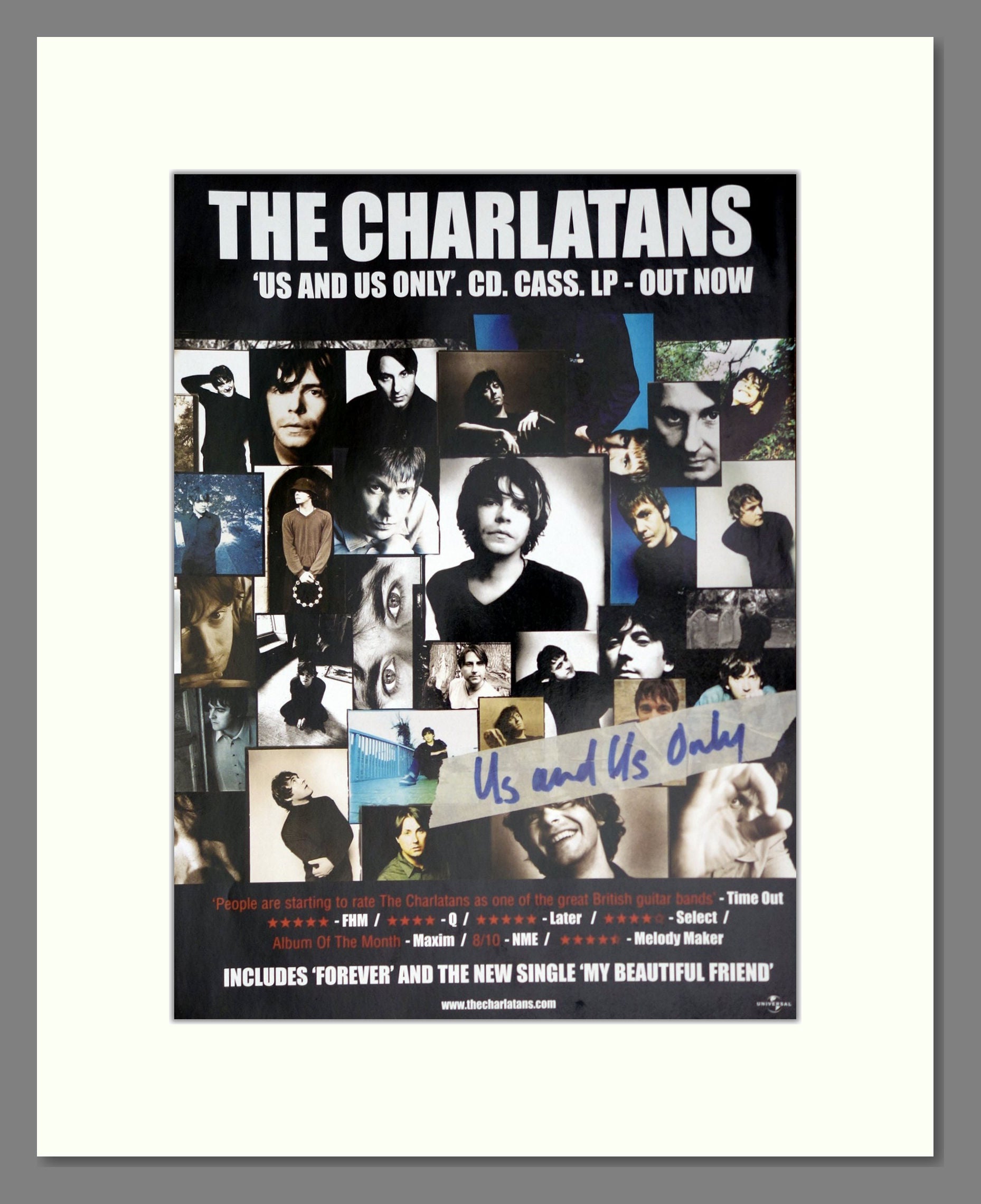 Charlatans (The) - Us And Us Only. Vintage Advert 2000 (ref AD63775)