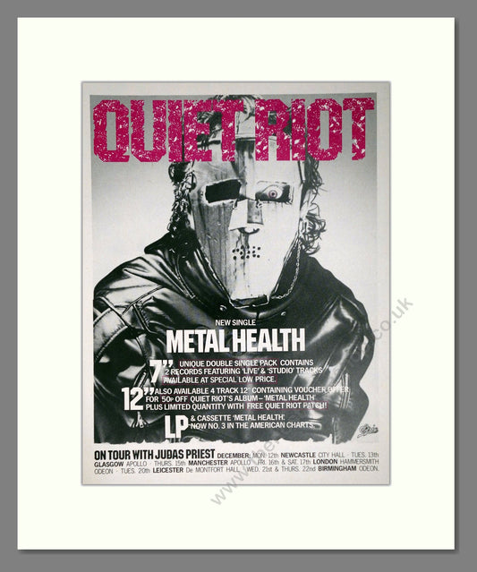 Quiet Riot - Metal Health. Vintage Advert 1983 (ref AD63784)