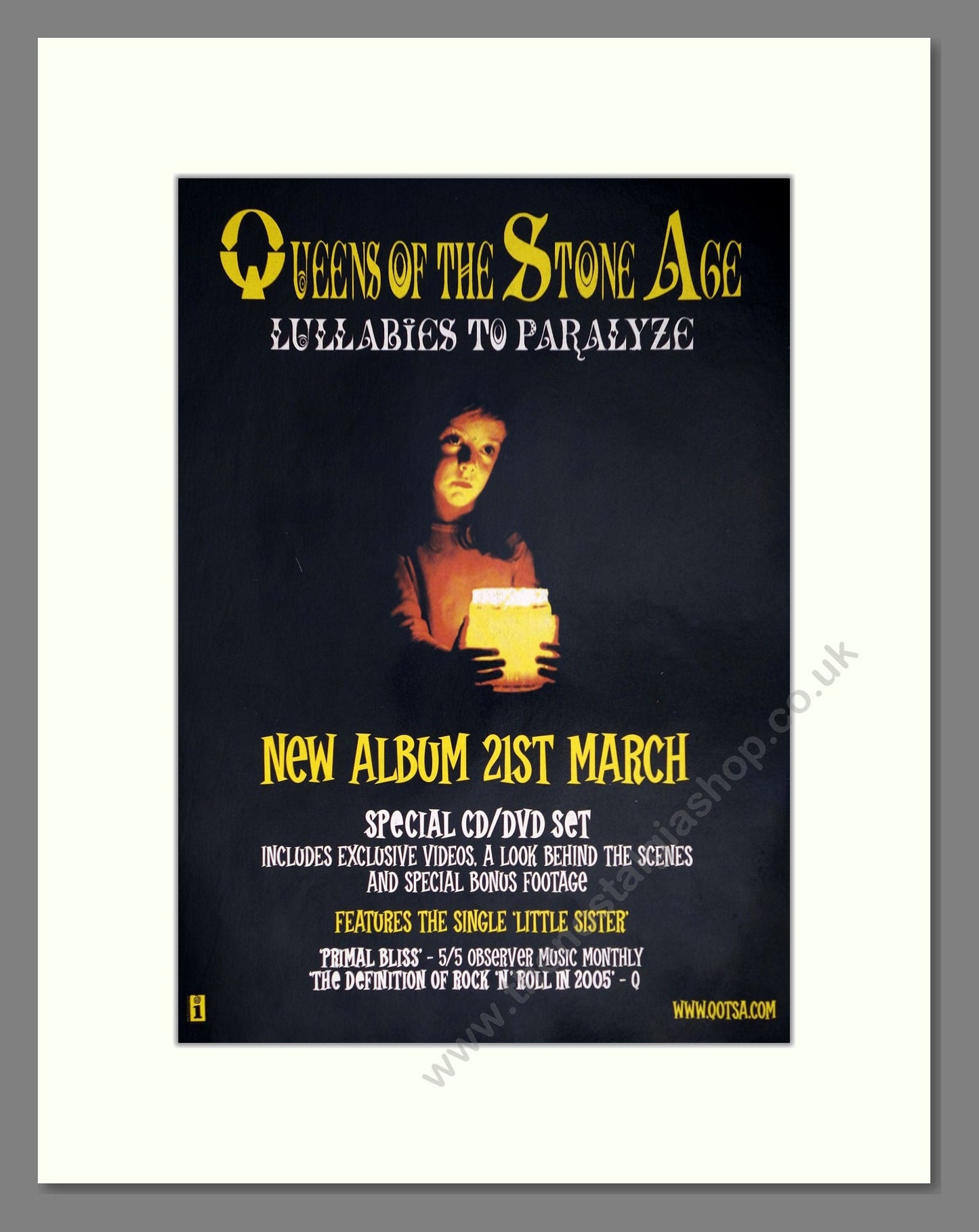 Queens Of The Stone Age - Lullabies To Paralyze. Vintage Advert 2005 (ref AD63787)