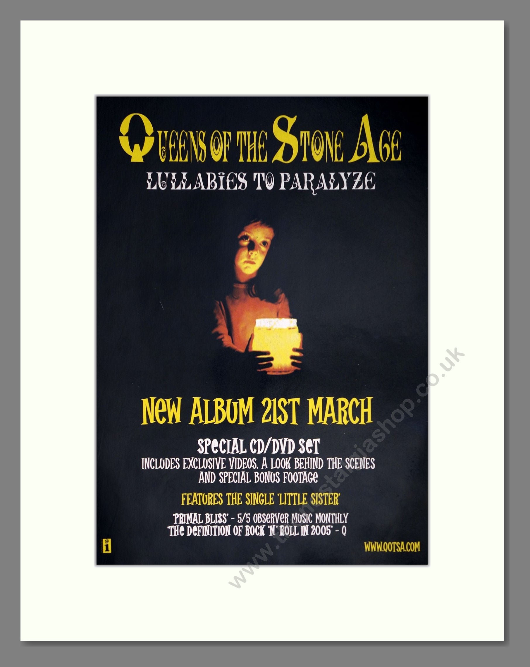 Queens Of The Stone Age - Lullabies To Paralyze. Vintage Advert 2005 (ref AD63787)