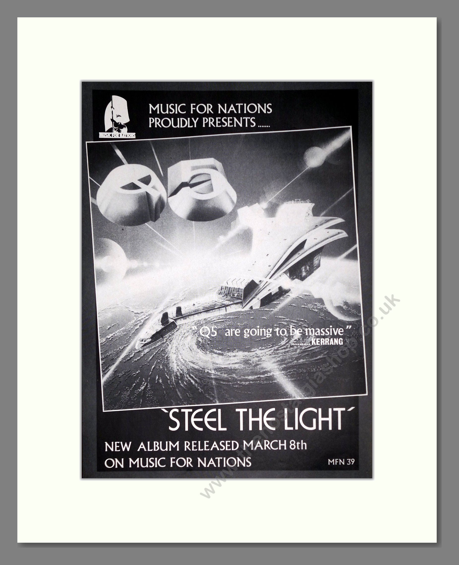 Q5 - Steel The Night. Vintage Advert 1985 (ref AD63788)