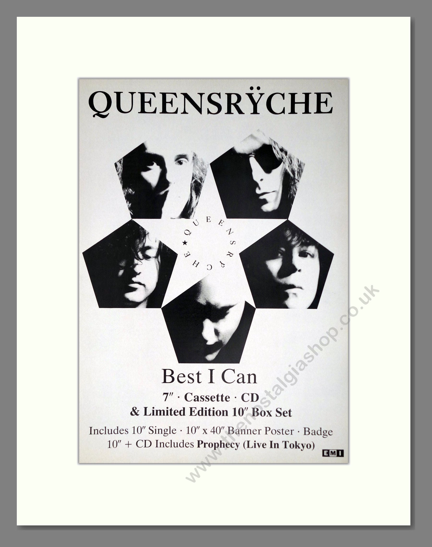 Queensryche - Best I Can. Vintage Advert 1991 (ref AD63793)
