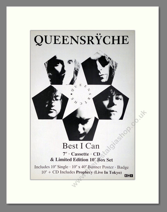 Queensryche - Best I Can. Vintage Advert 1991 (ref AD63793)