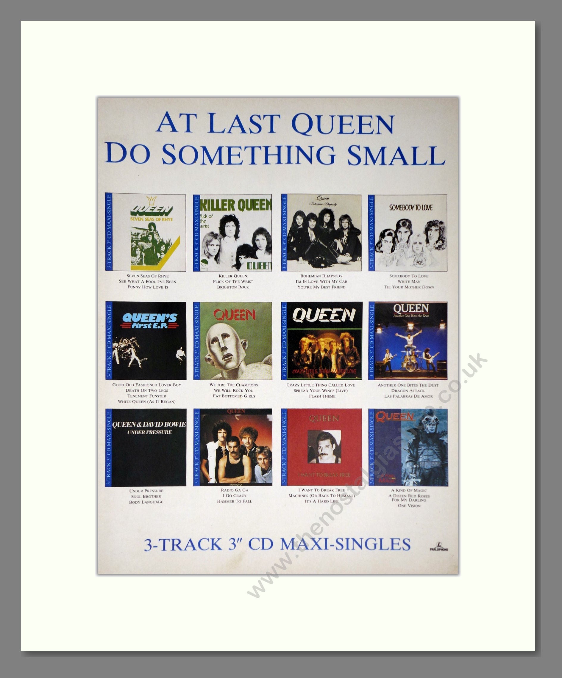 Queen - Various Albums. Vintage Advert 1988 (ref AD63821)