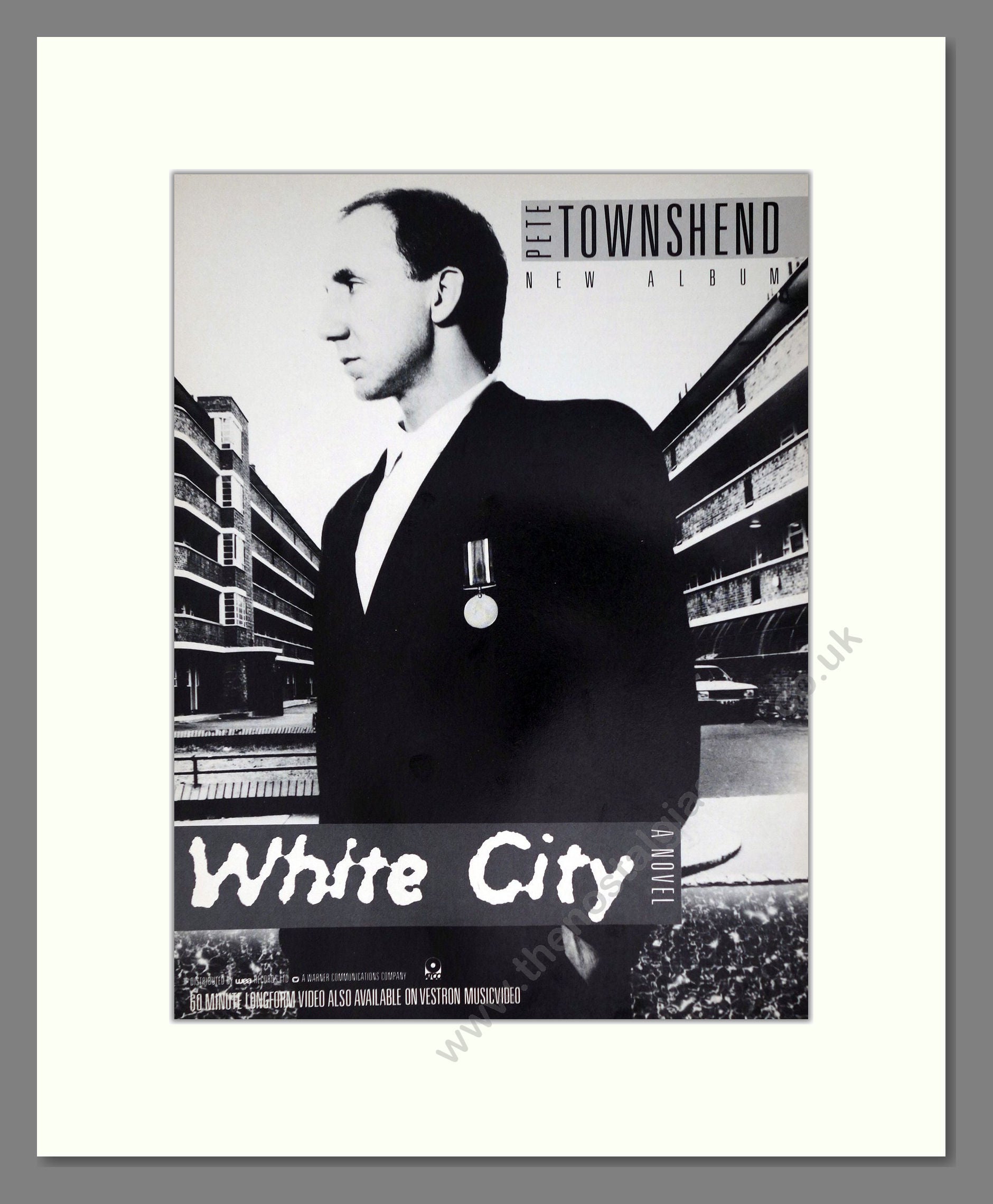Pete Townsend - White City. Vintage Advert 1985 (ref AD63826)